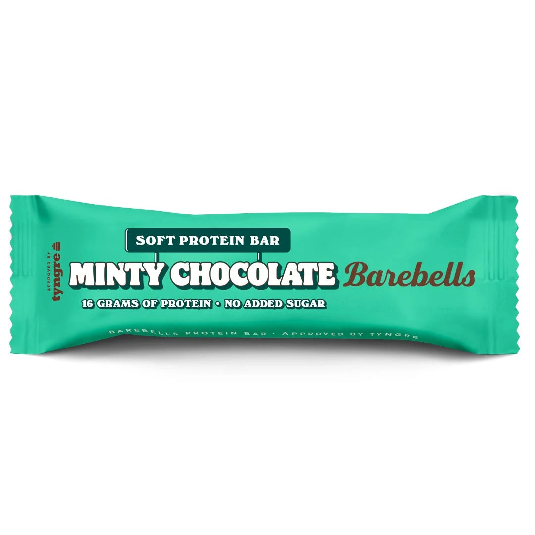 Barebells Soft protein bar 55 g turkoosissa pakkauksessa, makuna Minty Chocolate., kuva 9/21