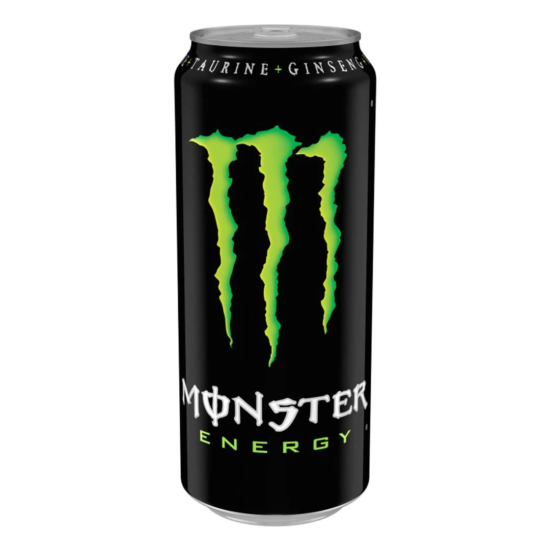 Monster Energy 500 ml -hiilihapotettu juoma mustassa tölkissä vihreällä logolla, makuna Original., kuva 1/20