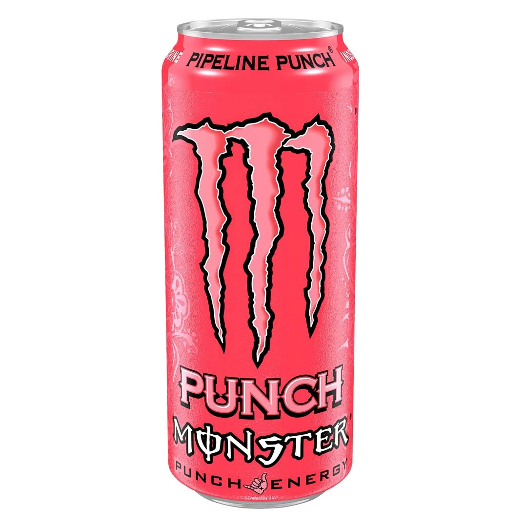 Monster Energy 500 ml -hiilihapotettu juoma vaaleanpunaisessa tölkissä, makuna Pipeline Punch., kuva 19/20