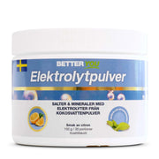 Better You Elektrolytpulver 150 g i en vit burk med blå etikett för smaken Citron.