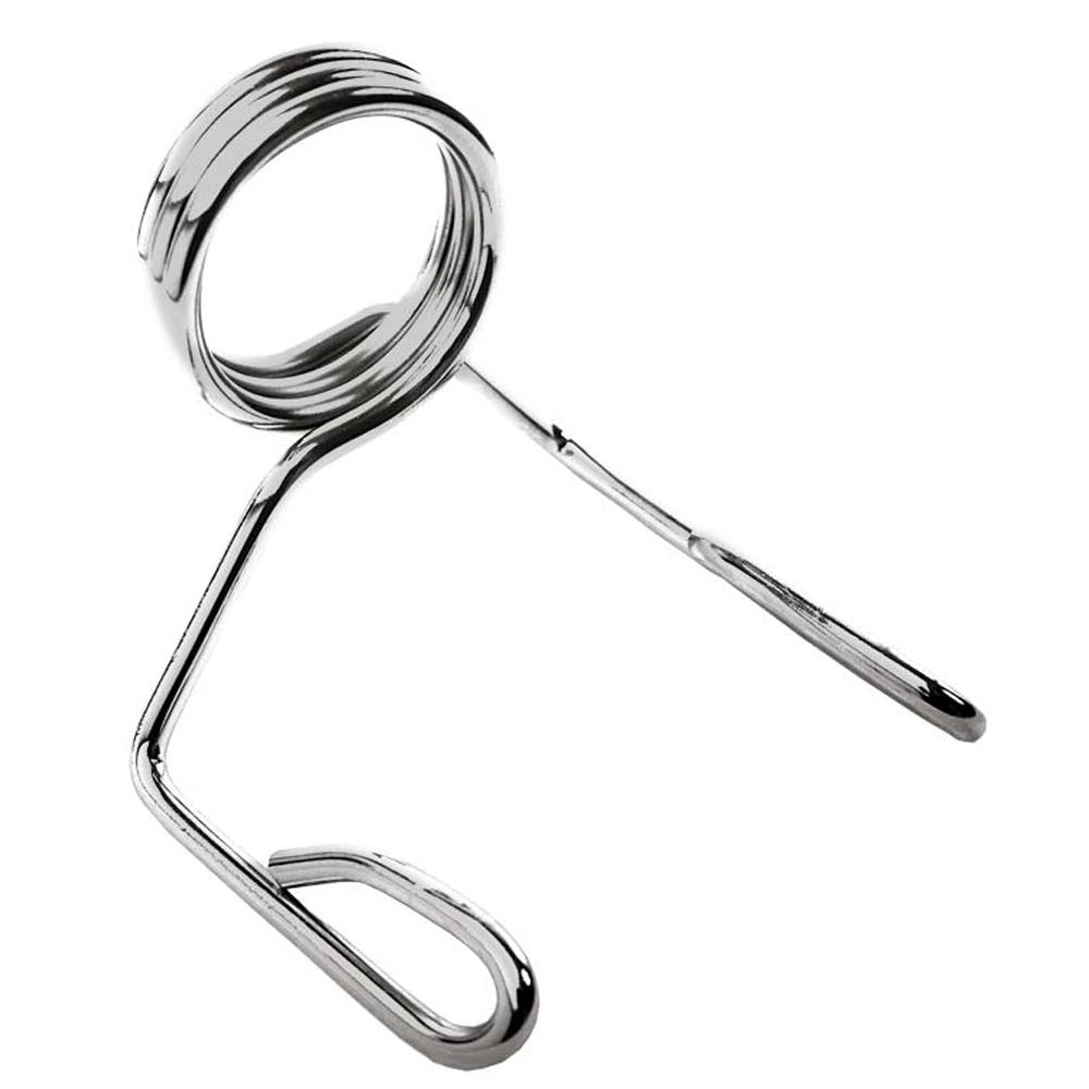 Kromattu teräksinen C.P. Sports Olympic Barbell Spring Collar -jousilukko 50 mm:n levytangoille., kuva 1/1
