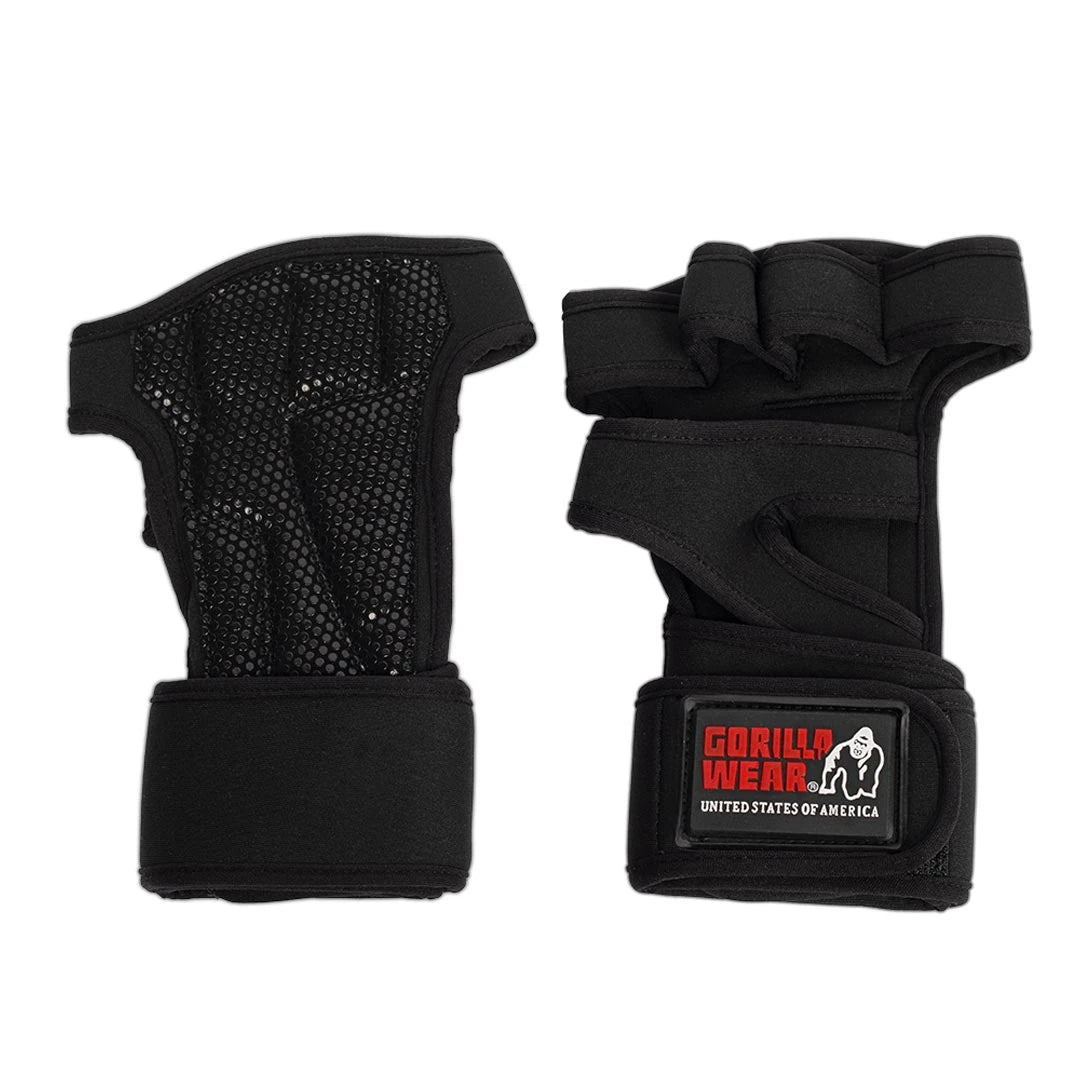 Mustat, ilmavat Gorilla Wear Yuma Weightlifting Workout Gloves Black -treenihanskat säädettävällä rannetuella., kuva 4/7