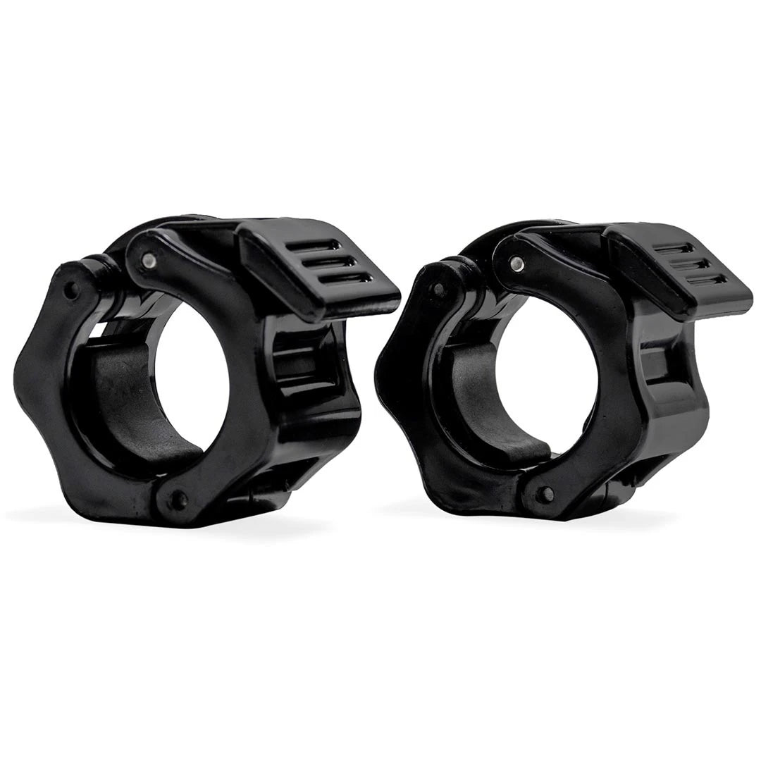 Kaksi mustaa nylonista Virtufit Jaw Lock Collar 30 mm Black -levytangon lukkoa., kuva 1/1