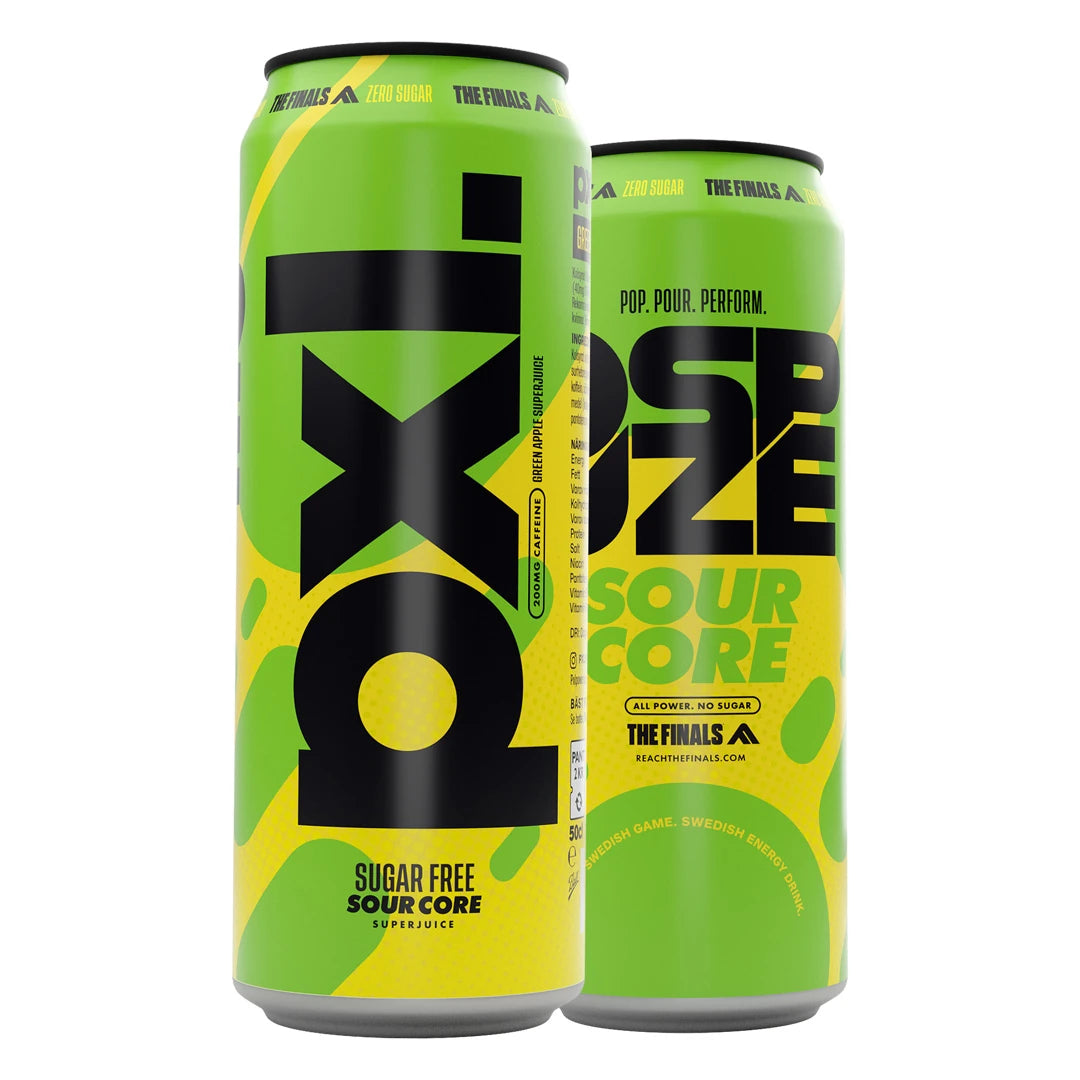 PXL Energy Final Fantasy 500 ml -hiilihappojuoma vihreissä ja keltaisissa tölkeissä, makuna Sour Core., kuva 1/8