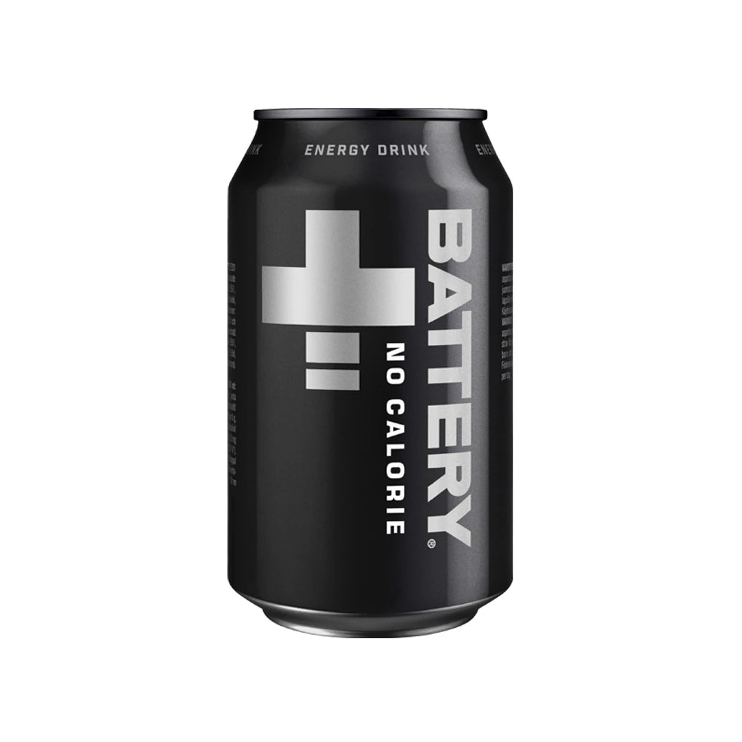 Battery Energy Drink 330 ml hiilihapotettu juoma mustassa alumiinitölkissä kultaisilla yksityiskohdilla., kuva 2/4