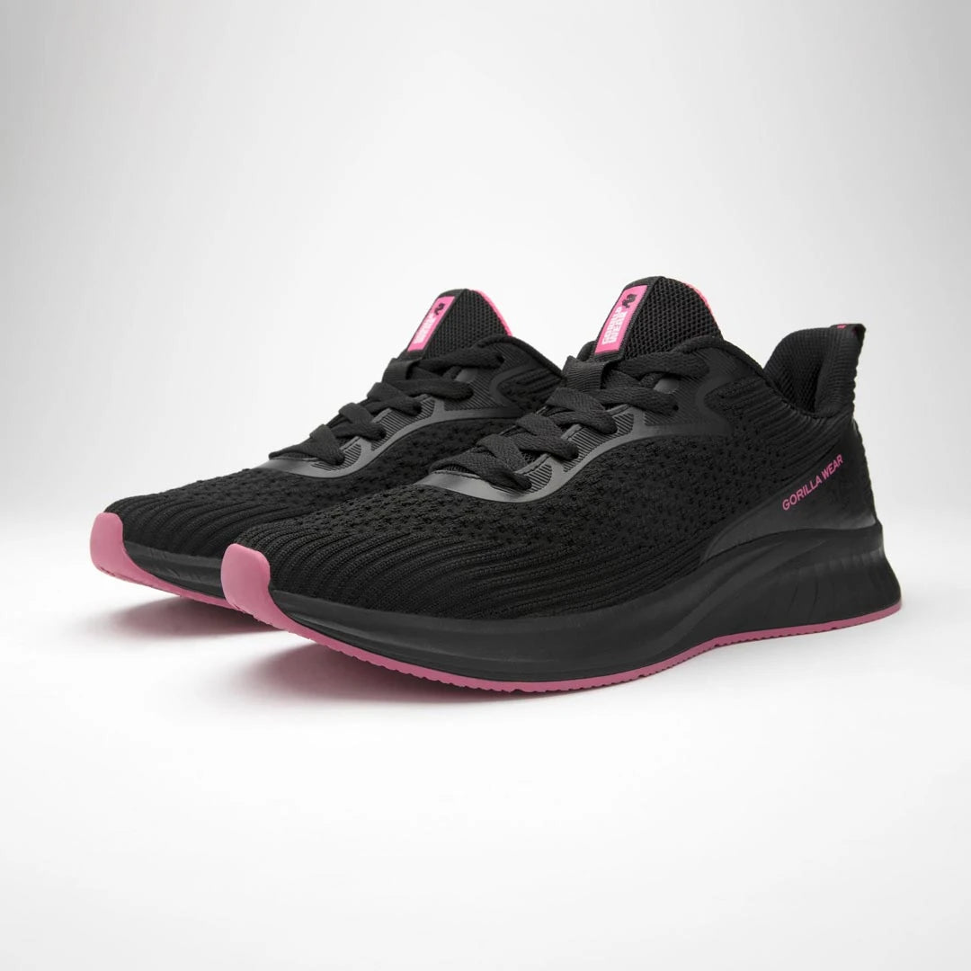Gorilla Wear Milton Training Shoes Black/Fuchsia, mustat verkkokankaiset treenikengät vaaleanpunaisilla yksityiskohdilla., kuva 5/6