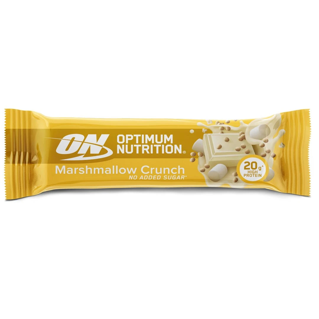 Optimum Nutrition Protein Bar 70 g keltaisessa pakkauksessa, makuna Marshmallow Crunch., kuva 2/2
