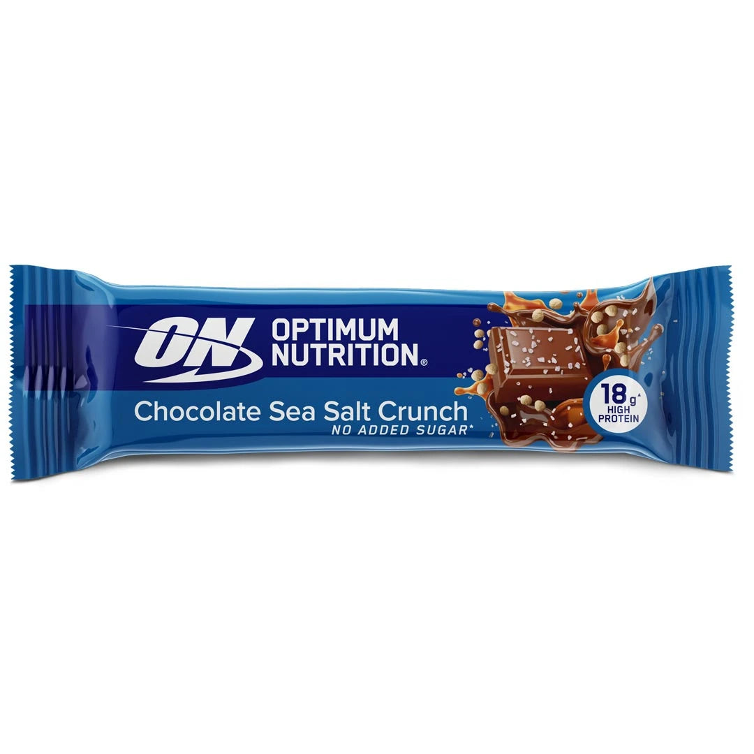 Optimum Nutrition Chocolate Protein Bar 59 g sinisessä pakkauksessa, makuna Sea Salt Crunch., kuva 3/3