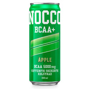 Raikkaan vihreä NOCCO BCAA+ 330 ml -juomatölkki, makuna omena.