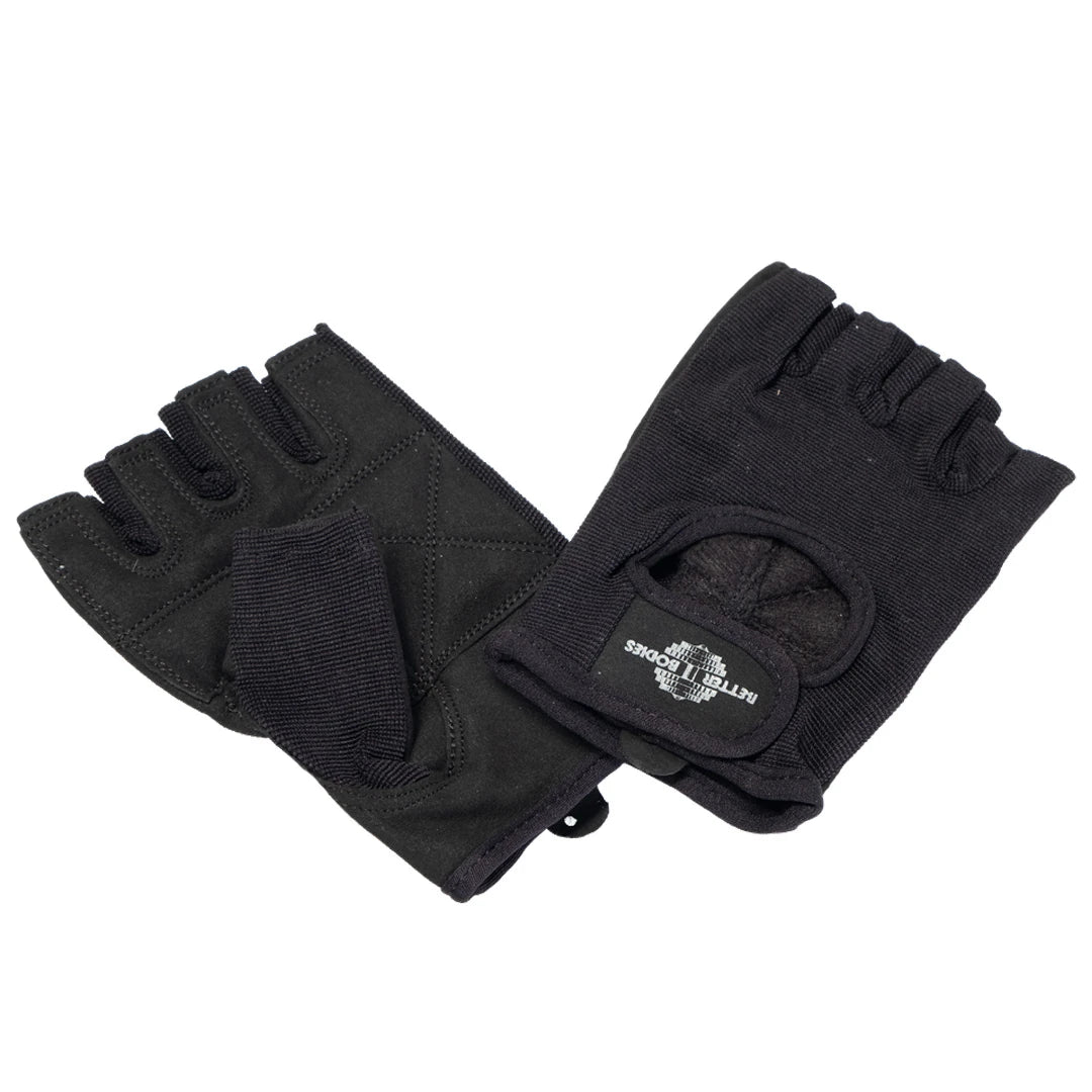 Mustat Better Bodies Basic Gym Gloves -treenihanskat puolisormimallilla ja säädettävällä tarranauhalla., kuva 4/5