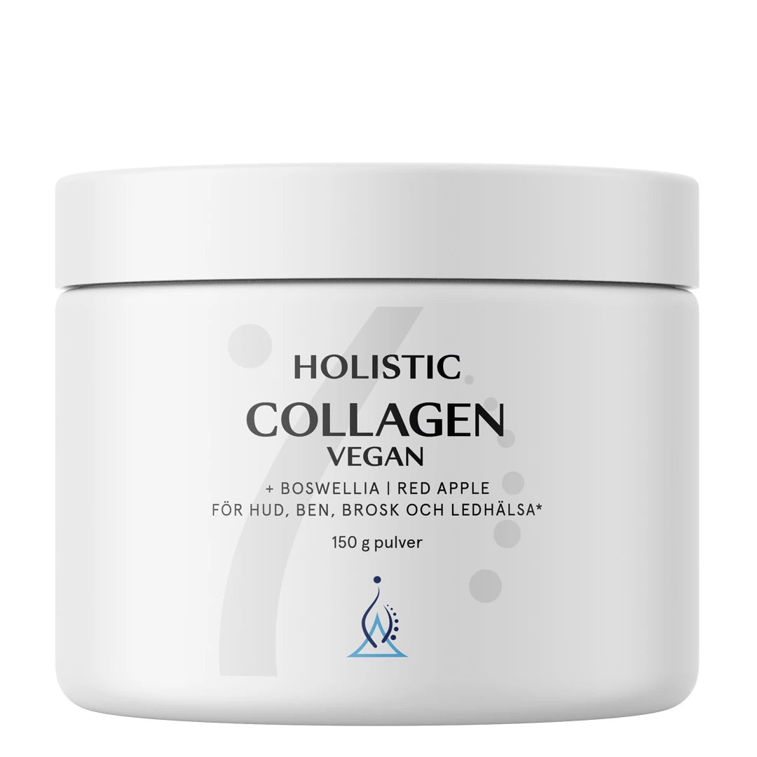 Holistic Collagen Vegan 150 g -vegaaninen kollageenilisä valkoisessa purkissa iholle, luille ja nivelille., kuva 1/1