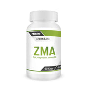 Fairing ZMA 90 caps -ravintolisä valkoisessa purkissa, jossa on vihreitä yksityiskohtia ja Green Line -merkintä.