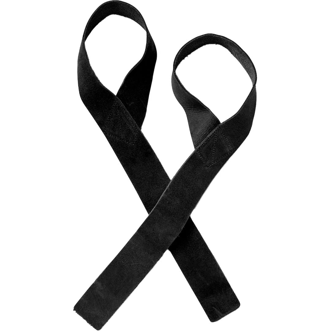 Mustat nahkaiset Ignited Pro Leather Straps Black -vetoremmit raskaisiin vetoliikkeisiin., kuva 1/1