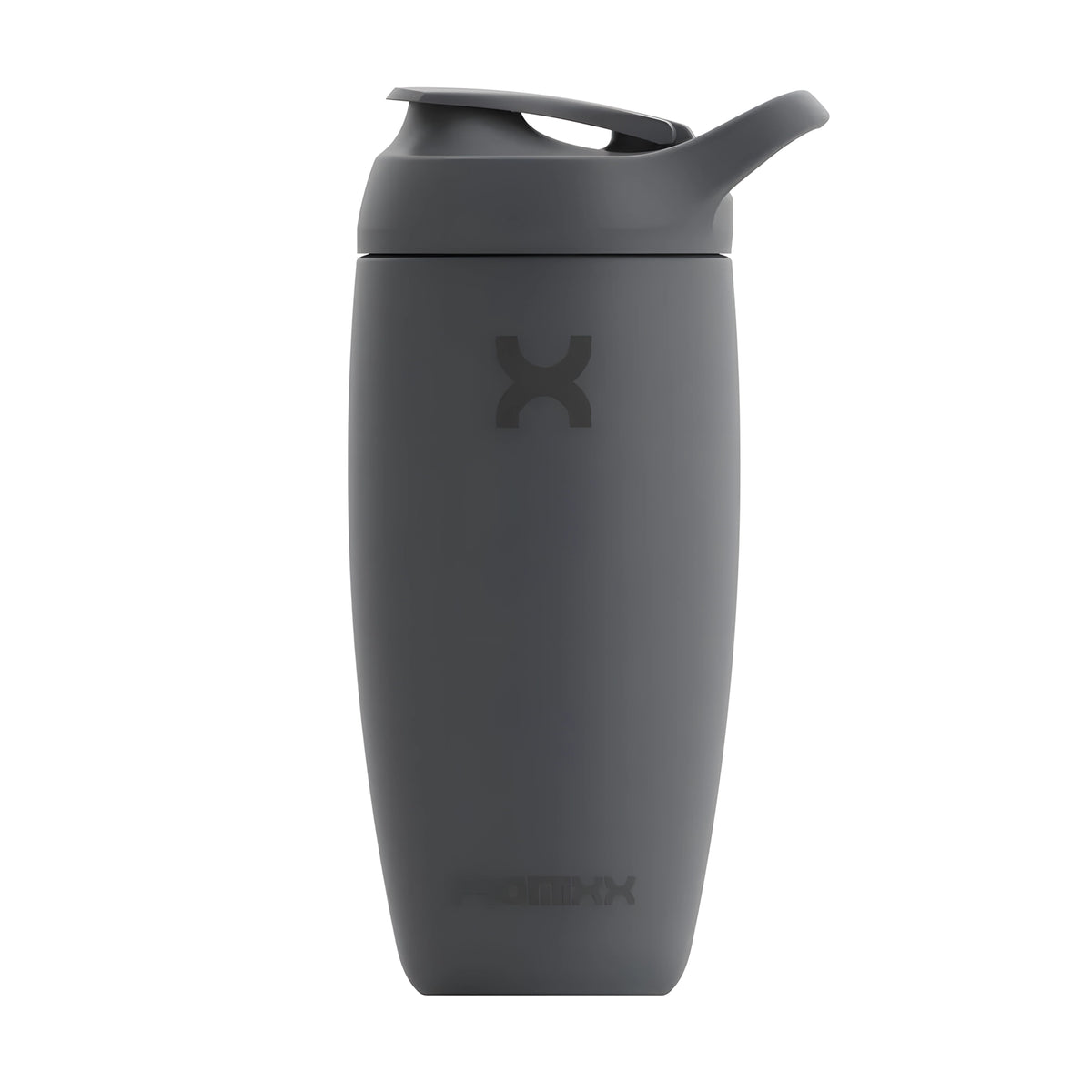 Grafiitinharmaa ProMixx Pursuit Double Wall Steel 550 ml -terässhaker silikonipinnalla ja urheilukorkilla., kuva 4/5