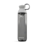 ProMixx Form Hybrid Bottle 760 ml läpinäkyvän harmaa shakerpullo vaaleanharmaalla korkilla treeniin.