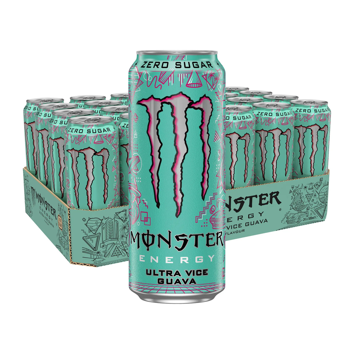 24 x Monster Energy 500 ml Ultra Vice Guava (Sugarfree), kuva 1/1