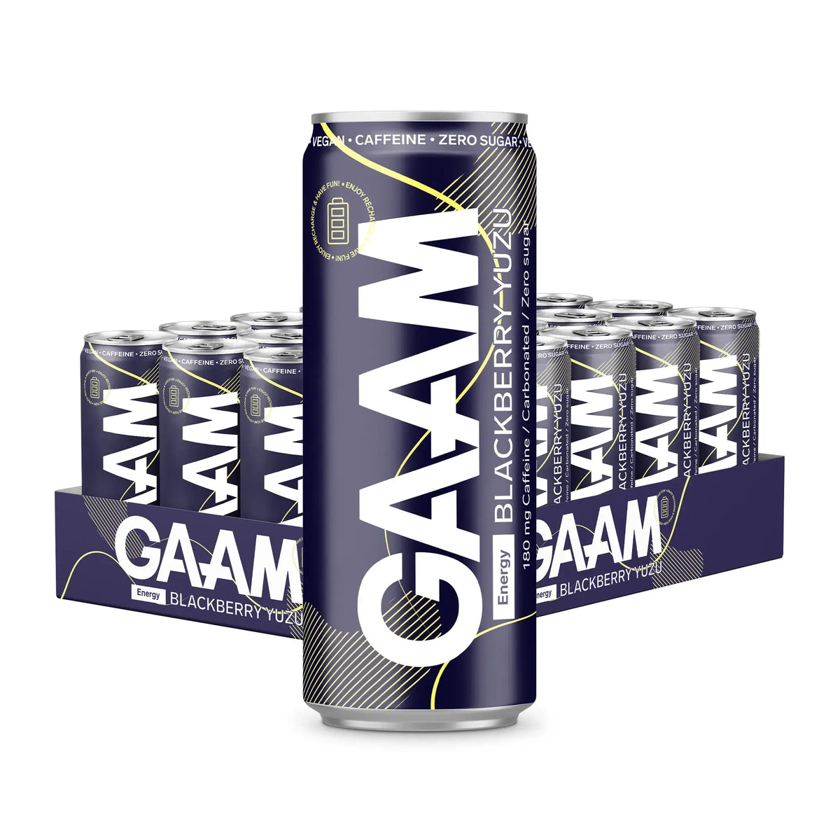 24 x GAAM Energy 330 ml Blackberry Yuzu, bild 1 av 1