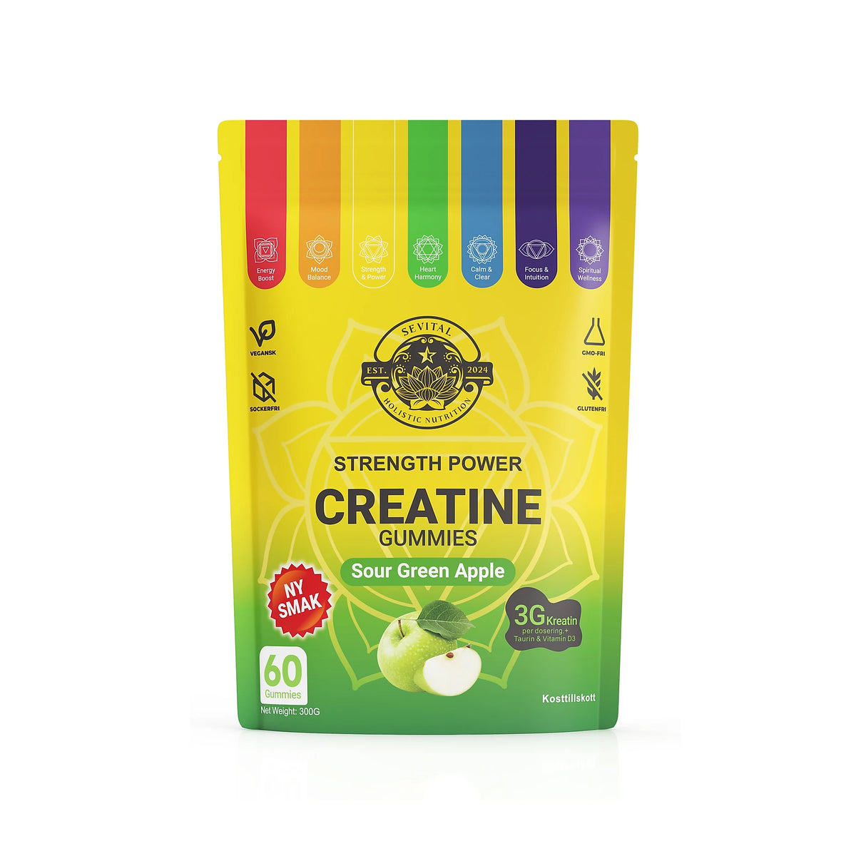 Sevital Creatine Gummies 60 kpl, kuva 2/3