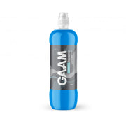 Muovipullo GAAM Isotonic 500 ml -urheilujuomaa vahvan sinisellä nesteellä ja harmaalla etiketillä, maku Blue Blast.