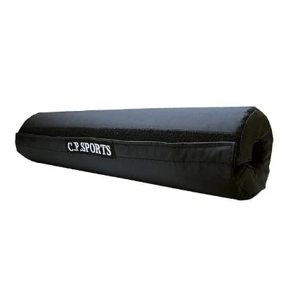 Musta nailoninen C.P. Sports Barbell Squat Pad 10 cm -niskasuoja tarranauhakiinnityksellä levytankoharjoitteluun., kuva 1/2