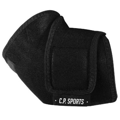 C.P. Sports Elbow Support on musta neopreeninen kyynärtuki tarranauhalla voimaharjoitteluun., kuva 1/1