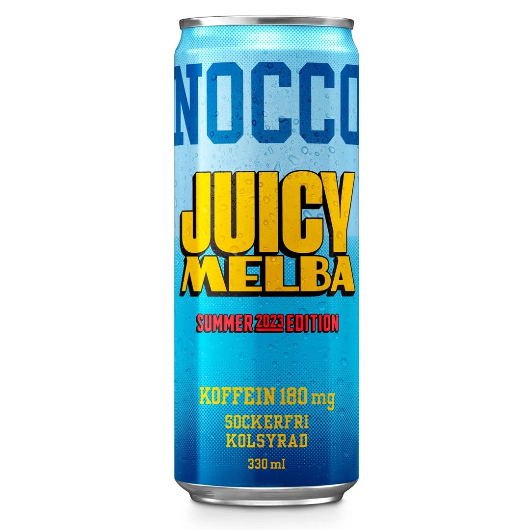 NOCCO BCAA 330 ml -energiaravintojuoama Juicy Melba -maussa, vaaleansinisessä alumiinitölkissä., kuva 7/16