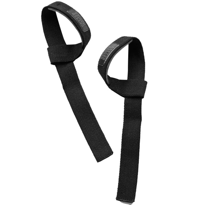 Mustat Better Bodies Lifting Straps, säädettävät puuvillaiset vetoremmit neopreenipehmusteella., kuva 1/1
