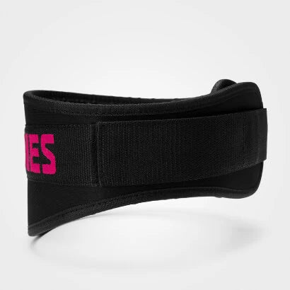 Better Bodies Womens gym belt Black/pink on musta naisten treenivyö tarranauhalla ja pinkillä logolla., kuva 4/5