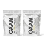 2 x GAAM Cream of Rice 900 g i två vita påsar med grå detaljer för smaken Vanilla.