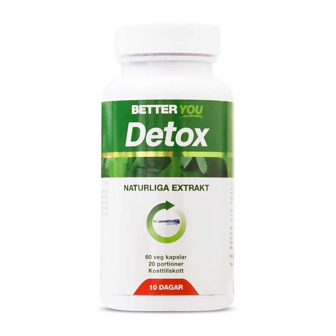 Better You Detox 60 caps valkoisessa purkissa vihreällä etiketillä 10 päivän puhdistuskuuriin., kuva 1/1