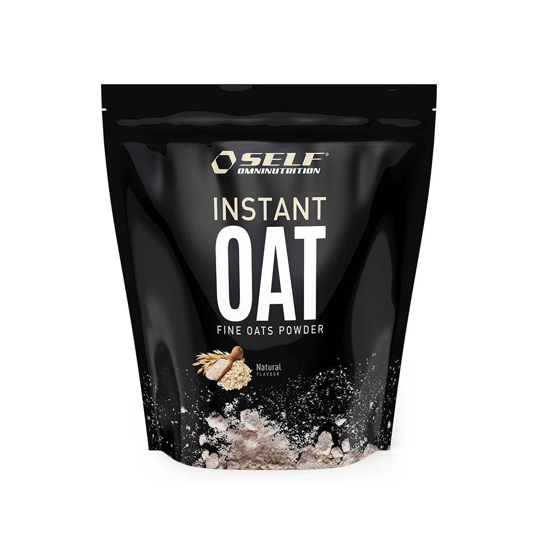 Self Omninutrition Instant Oat 1 kg -pikapuuro mustassa pussissa valkoisella tekstillä, makuna maustamaton., kuva 1/1
