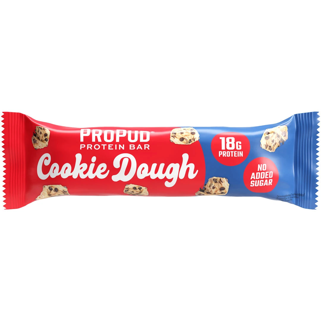 NJIE ProPud Proteinbar 55 g puna-sinisessä pakkauksessa, makuna Cookie Dough., kuva 1/10