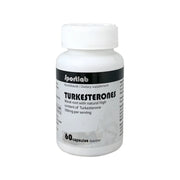 Sportlab Turkesterone 60 caps kosttillskott i en vit burk med svarta detaljer och text för testosteronhöjare.