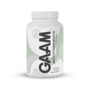 GAAM Multivitamin Woman 60 caps i en vit burk med grön och vit etikett, ett kosttillskott för kvinnor.