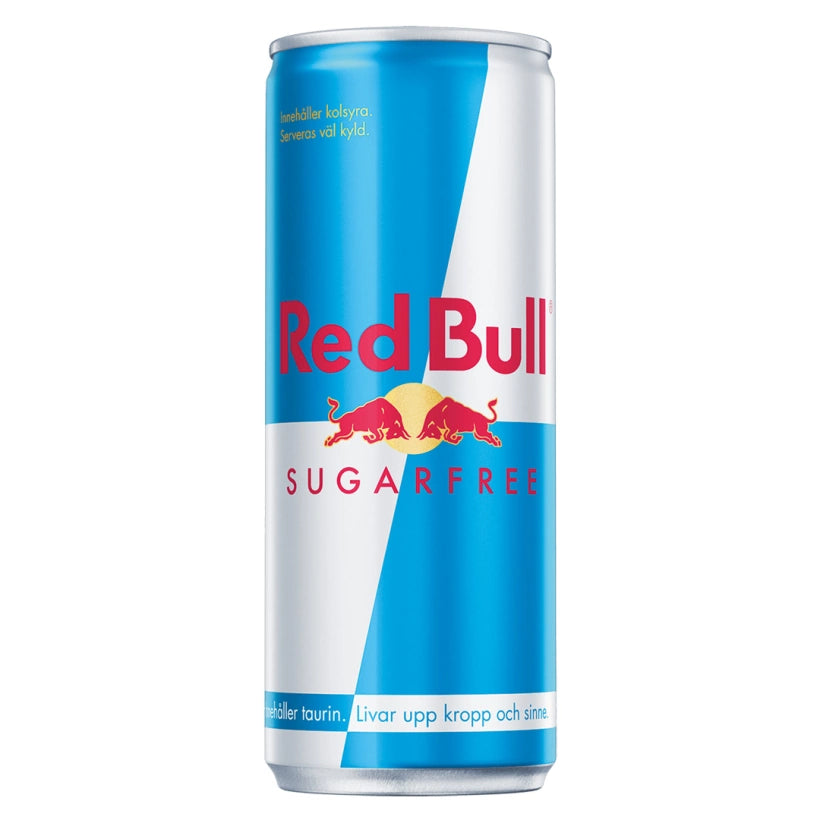 Red Bull Energidryck 250 ml, sockerfri variant i en klassisk ljusblå och silvrig burk., bild 2 av 15